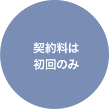 契約料は初回のみ